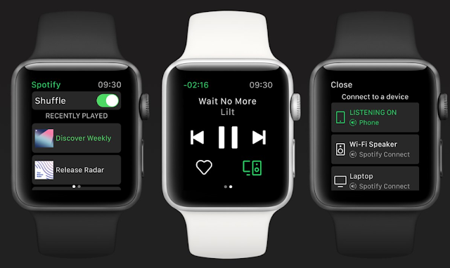 شركة Spotify تطلق تطبيق مستقل لـ Apple Watch
