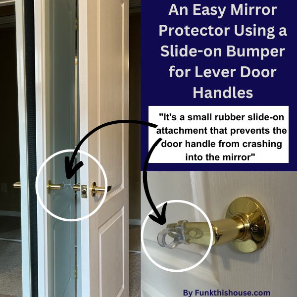 Bumpers to protect mirrored closets from door handles