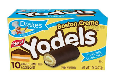 A box of Drake's Boston Creme Yodels.