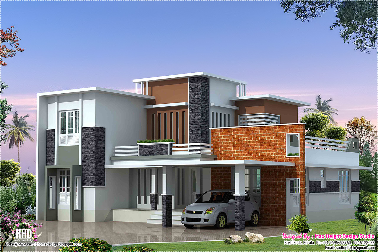 2400 sq.feet Modern contemporary villa | House Design Plans