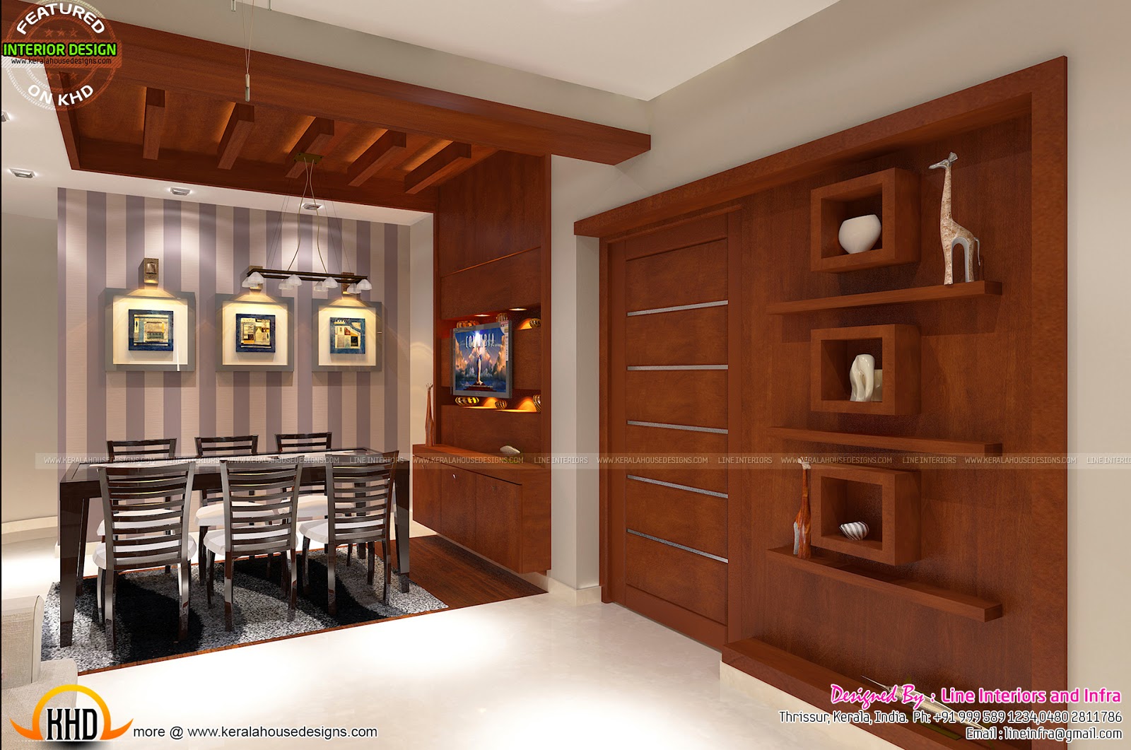 Interiors design  by Line Interiors and Infra Kerala  home  