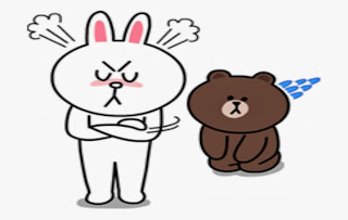 sticker line brown and cony