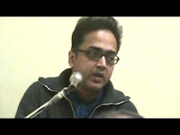 Rajat Chaudhuri reading at Bharatiya Bhasha Bhavan