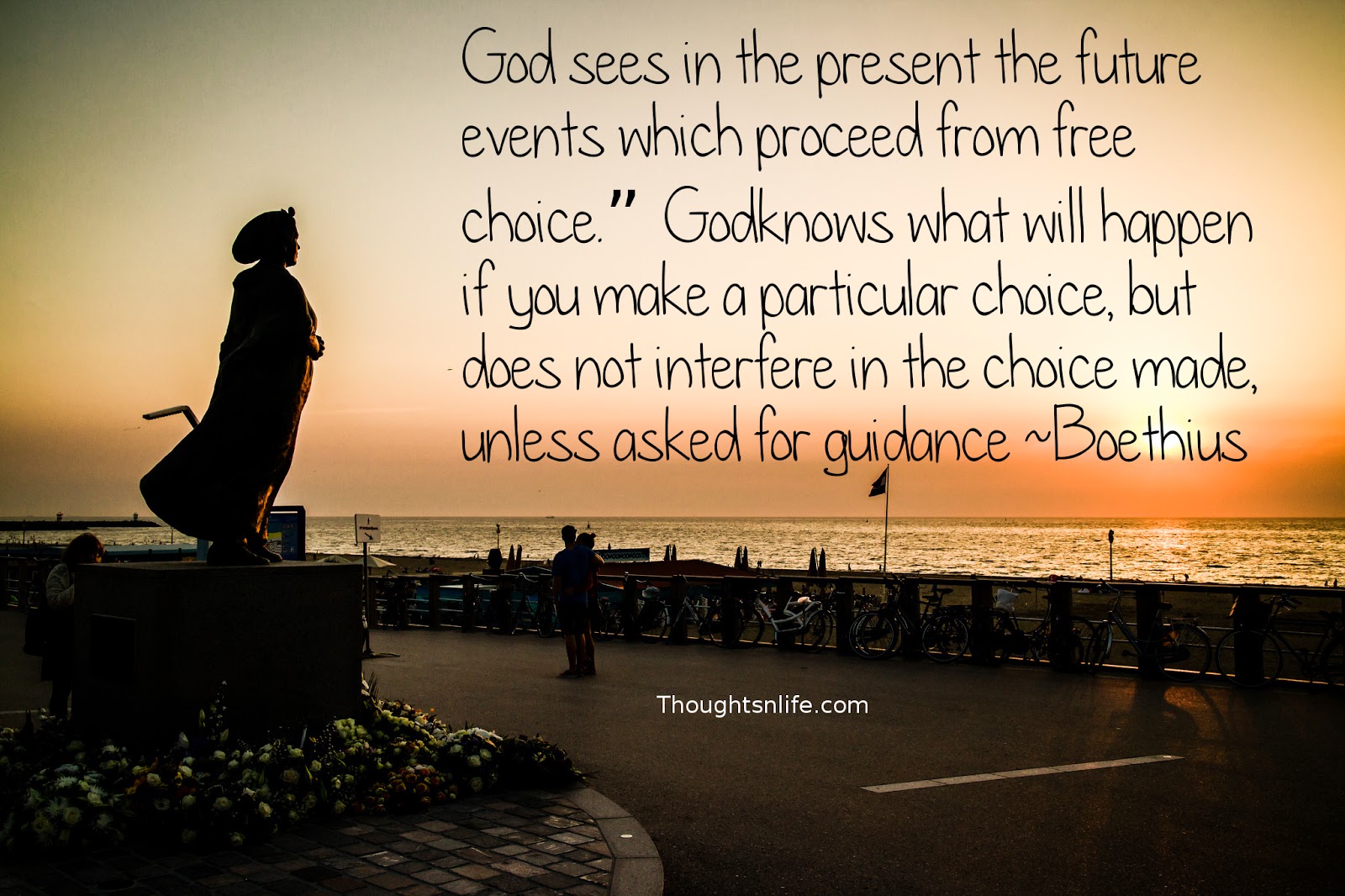 God sees in the present the future events