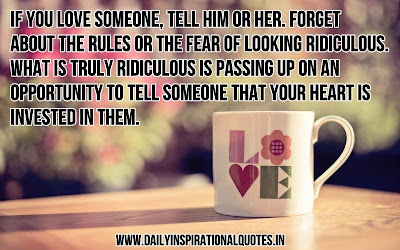 If you love someone, 