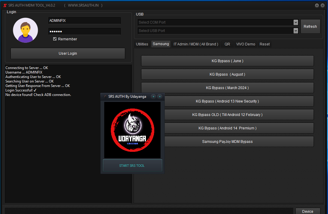 SRS AUTH MDM Tool V4.0.2 No Need Login FREE Download 2025