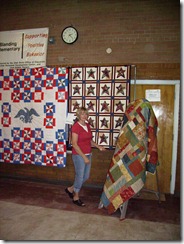 Nancy K at quilt show