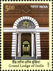 Stamp on Grand Lodge of India