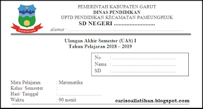Kunci Jawaban Soal UAS Kelas 1 Semester 1 Kurikulum 2013 Tahun 2018/2019