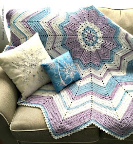 "Frozen" inspired crochet afghan and glam pillows
