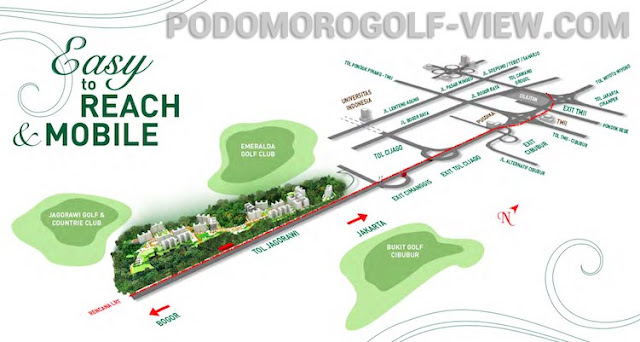 Podomoro Golf View Depok Apartment Map Location - Podomoro 