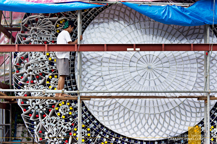 Preparing a Giant Lantern in Pampanga