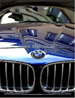 Blue BMW photograph by Mark Malinowski