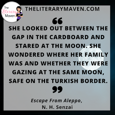 In Escape From Aleppo by N. H. Senzai, Nadia must navigate through her war torn city in an attempt to reunite with her family. As bombs fall and shots are fired around her, she is filled with fear and the pain in her leg from a previous incident in the war in which she was struck by shrapnel. She, who has rarely left the house since her injury, must now rely on the kindness of complete strangers and think quickly in life or death situations. Read on for more of my review and ideas for classroom application.