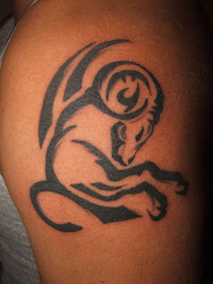 Aries Zodiac Tribal Tattoos
