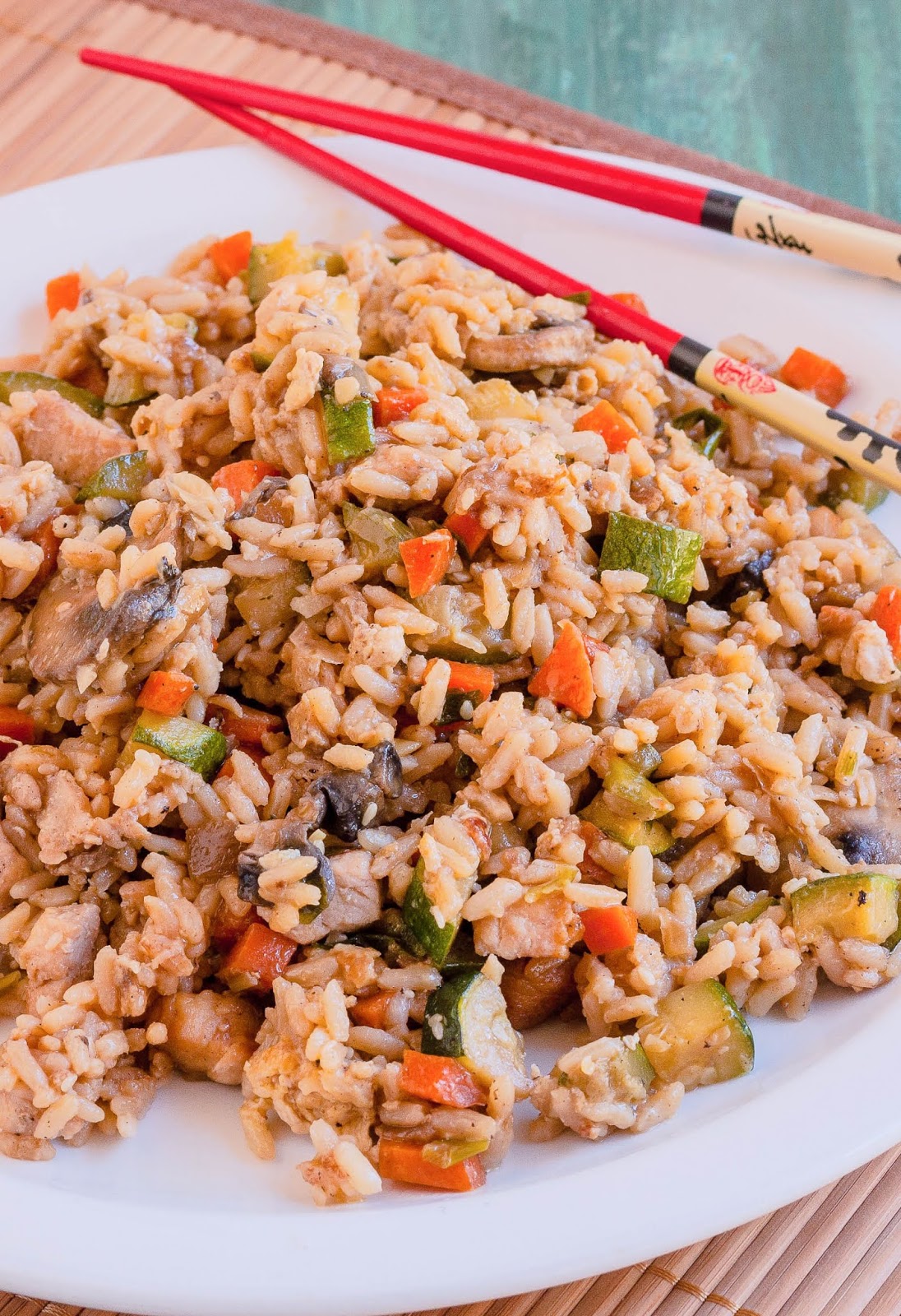 Hibachi Chicken with Fried Rice and Vegetables