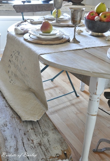 autumn table bench