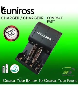 Chargeur de piles UNIROSS Compact AA/AAA/9V ALL WHAT OFFICE NEEDS