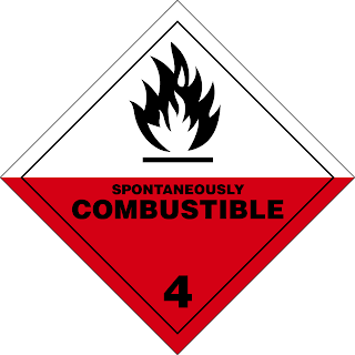 DOT Class 4 Spontaneously Combustible Label