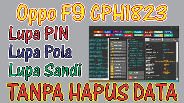 OPPO F9 CPH1823 LUPA PIN POLA SANDI TANPA HAPUS DATA