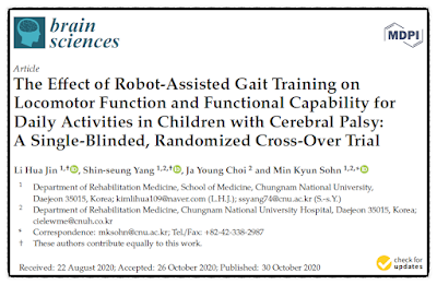 The Effect of Robot-Assisted Gait Training(Walkbot_K) on Locomotor Function and Functional Capability for Daily Activities in Children