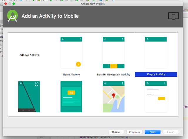 android application creation step 4