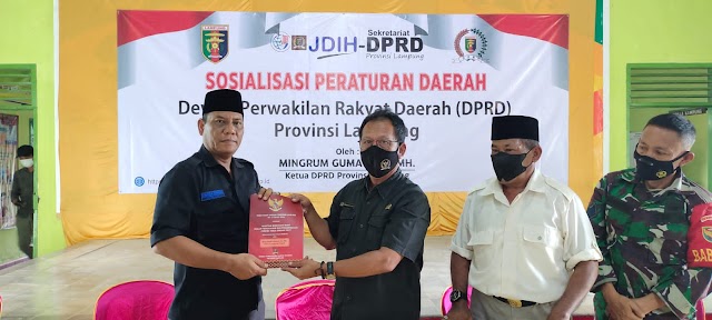 Ketua DPRD Provinsi Lampung Gelar Sosperda Adaptasi Kebiasaan Baru