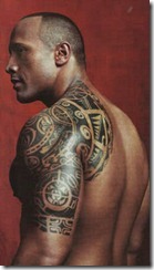 Dwayne Johnson tats (Polynesian sleeve)