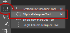 The Elliptical Marquee Tool.