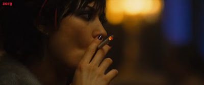 Video of Olga Kurylenko smoking in movie Hitman