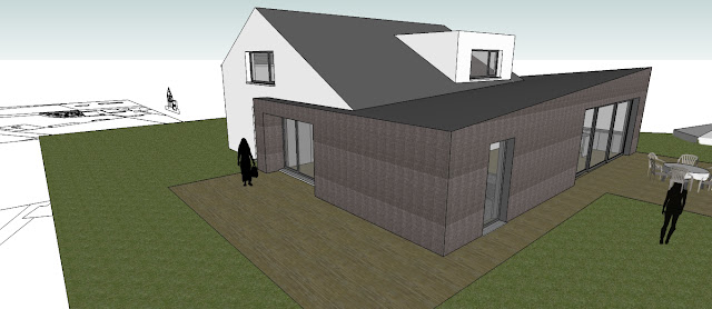 3D achtergevel woning verbouwing