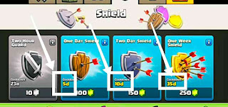 Clash of clans shield cool down, coc shields,buy shields, coc,cool down shield