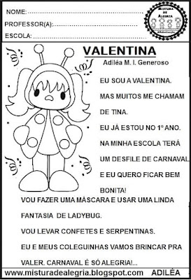 Leitura e interpretação de texto,carnaval