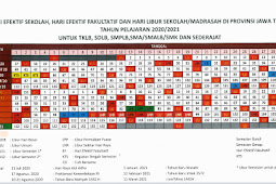 Kalender Pendidikan (Kaldik) 2021/2022 Provinsi Jawa Timur (Jatim) (PDF)