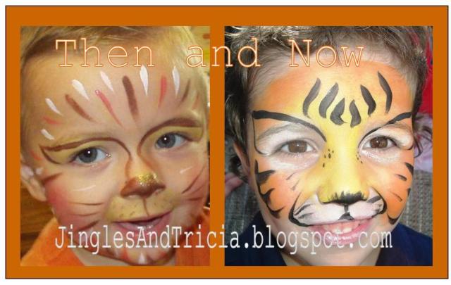tiger face painting ideas. Two Face Painted Tiger Designs