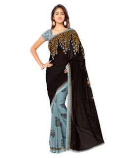  Anand Sarees Multicolor Georgette Printed Saree With Blouse