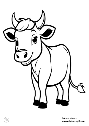 Cattle coloring page