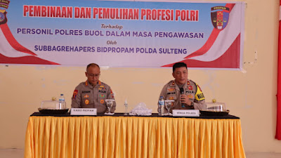 Kunjungi Polres Buol Kabid Propam Ingatkan Netralitas Polri