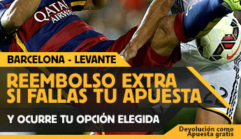 betfair reembolso 25 euros Liga bbva Levante vs Barcelona 20 septiembre