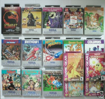 SEGA Game Gear Games boxed