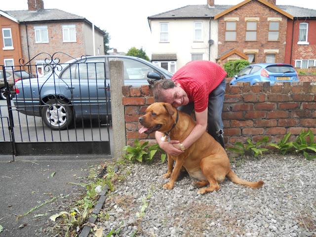 Having a cuddle with Dad