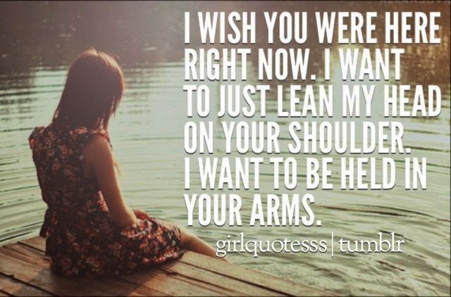 I wish you were here right now. I want to just lean my ...