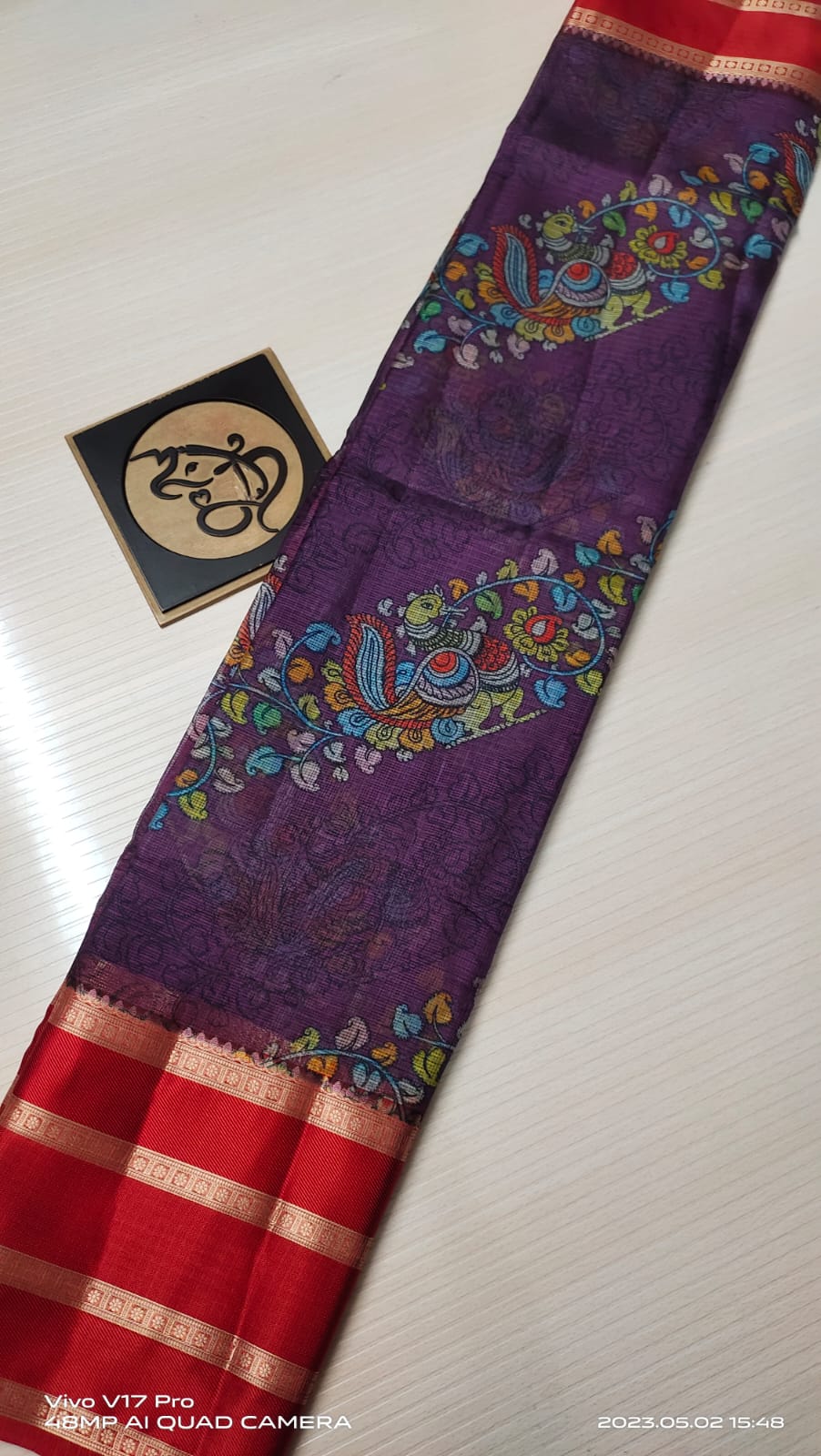 Pure kora silk digital print sarees