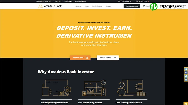 Amadeus Bank обзор и отзывы HYIP-проекта