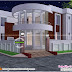  Modern house plan with round design element  Kerala home  