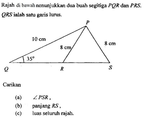 Matematik Tambahan: Penyelesaian Segitiga