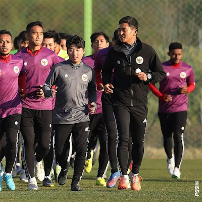 Potret Latihan Perdana Timnas U-23 Sebelum Melawan 2 Tim K-League