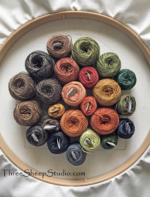 A collection of Valdani Perle Cotton Thread for Punch Needle Embroidery