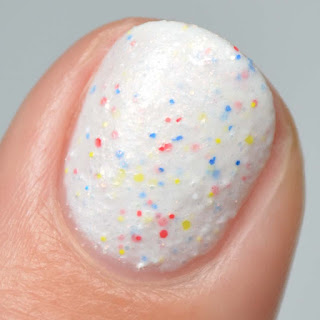 white textured nail polish