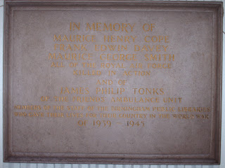 Names on the Birmingham Library war memorial